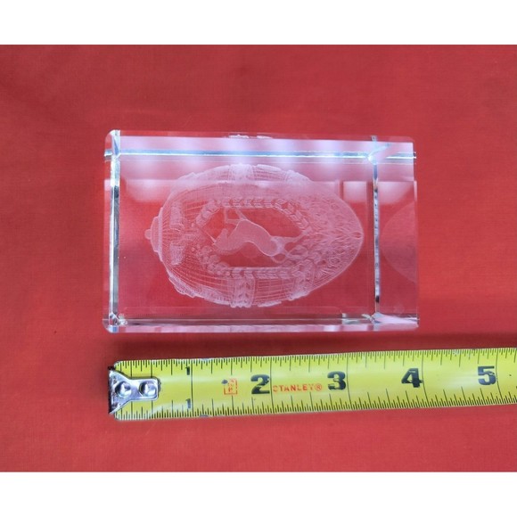 Faberge Crystal Glass Horse Inside Egg 3D Paperweight Laser Etched Israel Made - Picture 10 of 10